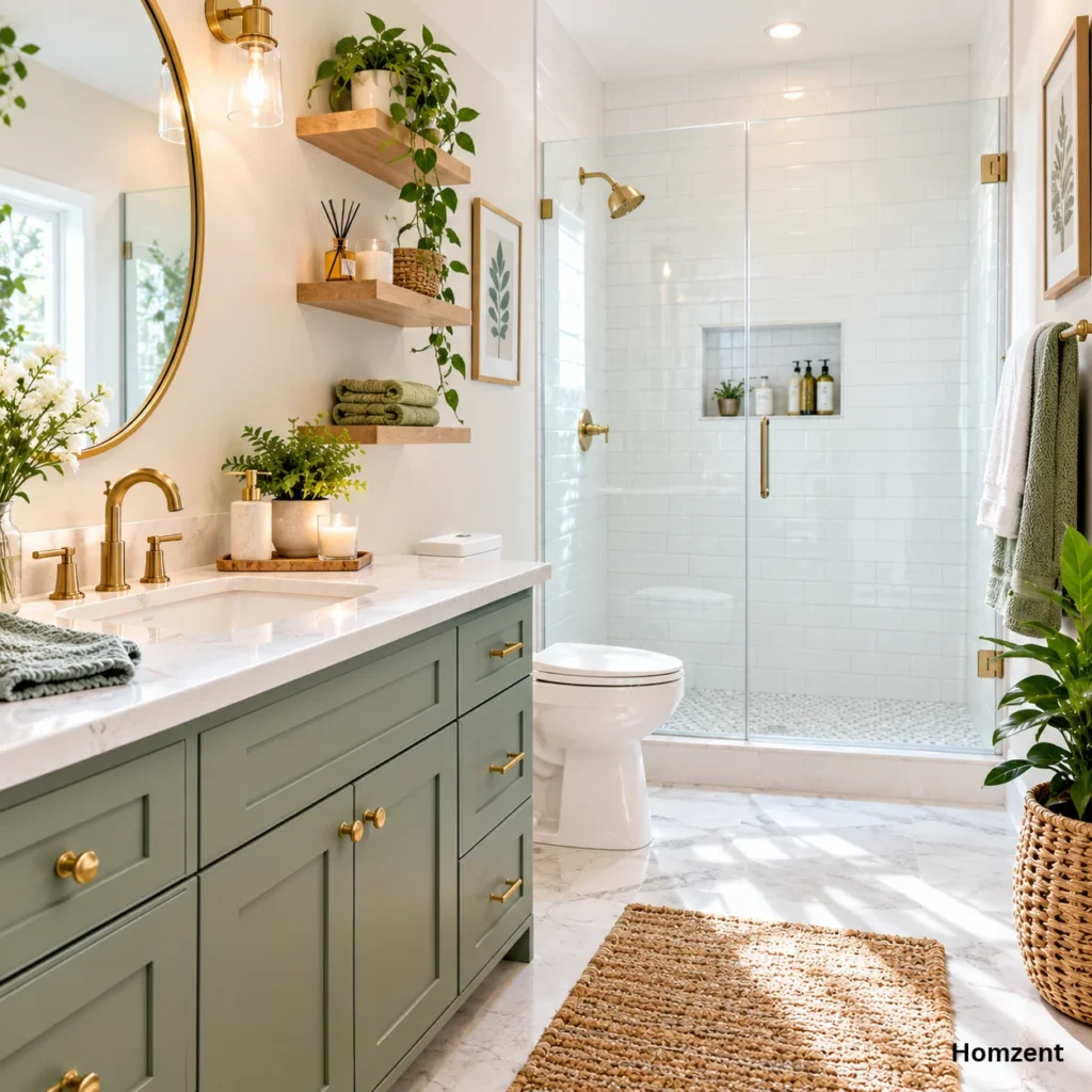 Clean-modern-bathroom-after-deep-cleaning-with-white-tiles-and-glass-shower