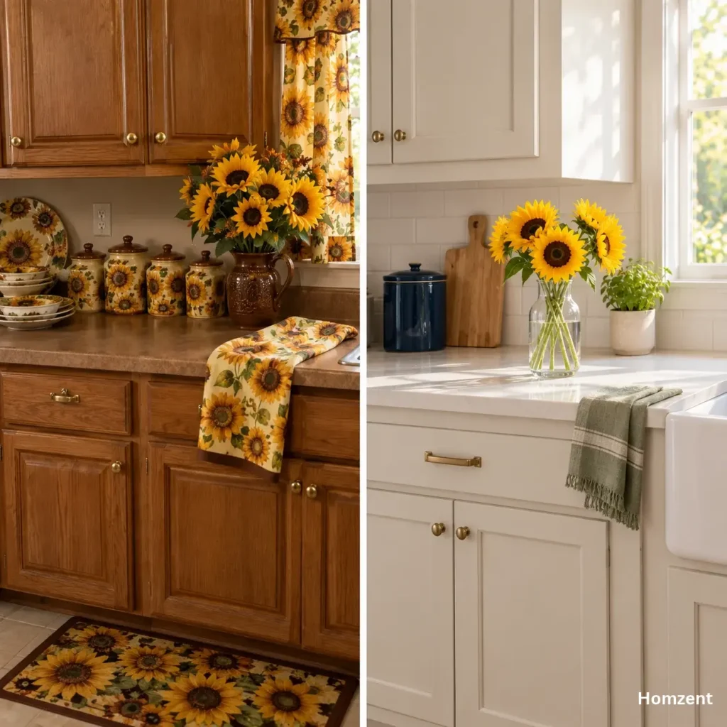 Common sunflower kitchen decor mistakes overdone theme
